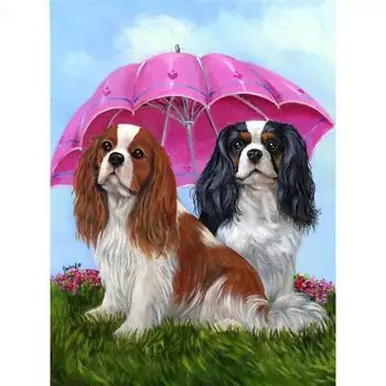 Полный 5D Diy Алмазная картина Мультфильм животных Собаки Мозаика Вышивка Крестом Домашний Декор Ручная работа 25x30cm