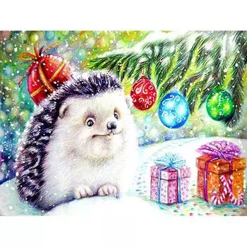 Полный 5D Diy Алмазная картина Мультфильм Ежик Мозаика Вышивка Крестом Домашний Декор Ручной Работы 25x30cm