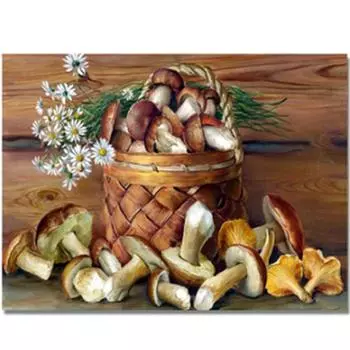 Полный 5D Diy Алмазная картина Мультфильм Гриб Мозаика Вышивка Крестом Домашний Декор Ручной Работы 25x30cm