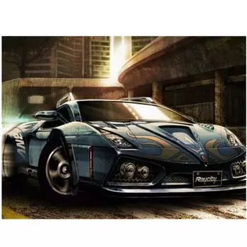 Полный 5D Diy Алмазная картина Мультфильм Пейзаж Автомобиль Вышивка Крестом Домашний Декор Ручной Подарок 25x30cm