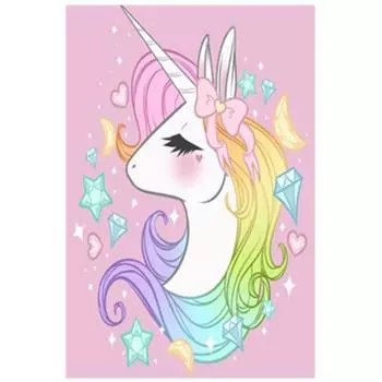 Полный 5D Diy Алмазная картина Мультфильм Единорог Алмазная вышивка Наборы для вышивки крестом Домашний декор Подарок ручной работы Round 20x30cm