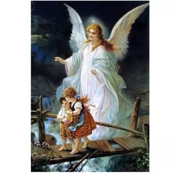 Полный 5D Diy Алмазная картина Мультфильм Ангел Мозаика Вышивка Крестом Домашний Декор Ручной Подарок 25x30cm