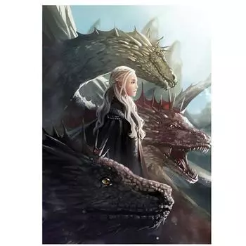 Полный 5D Diy Алмазная картина Мультфильм Дракон Рыцарь Вышивка Крестом Домашний Декор Ручной Подарок 25x30cm