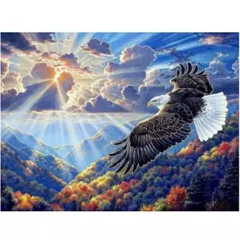 Полный 5D Diy Алмазная картина Мультфильм животных Орел Мозаика Вышивка Крестом Домашний декор Ручная работа 25x30cm