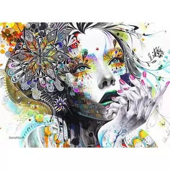 Полный 5D Diy Алмазная картина Мультфильм Женщина Мозаика Вышивка Крестом Домашний Декор Ручной Подарок 25x30cm