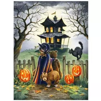Полный 5D Diy Алмазная картина Мультфильм Хэллоуин Мозаика Вышивка Крестом Домашний Декор Ручной Работы 25x30cm