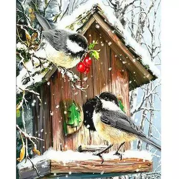 Полный 5D Diy Алмазная картина Мультфильм Маленькая Птичка Мозаика Вышивка Крестом Домашний Декор Ручной Работы 25x30cm