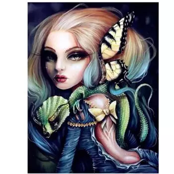 Полный 5D Diy Алмазная картина Мультфильм Девушка Мозаика Вышивка Крестом Домашний Декор Ручной Подарок 25x30cm