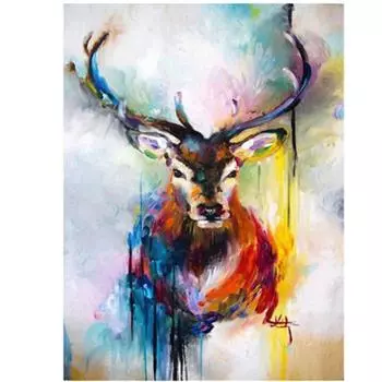Полный 5D Diy Алмазная картина Мультфильм животных Олень Мозаика Вышивка Крестом Домашний декор Ручная работа 25x30cm
