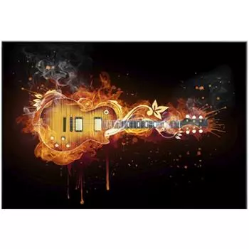 Полный 5D Diy Алмазная картина Мультфильм рисунок гитары Вышивка крестиком Домашний декор Подарок ручной работы 25x30cm