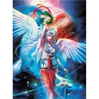 Полный 5D Diy Алмазная картина Мультфильм ангел девушка Вышивка крестиком Домашний декор Подарок ручной работы 25x30cm