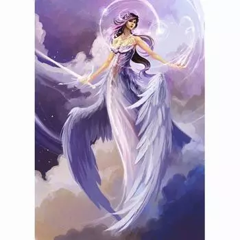 Полный 5D Diy Алмазная картина Мультфильм Ангел Алмазная вышивка Крест Стежок Главная Декор Ручной подарок 25x30cm