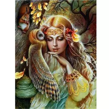 Полный 5D Diy Алмазная картина Мультфильм Лесная принцесса Вышивка Крестом Домашний декор Ручная работа 25x30cm