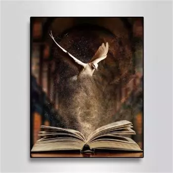 Полный 5D Diy Алмазная картина Мультфильм Волшебная книга Мозаика Вышивка Крестом Домашний декор Ручная работа 25x30cm