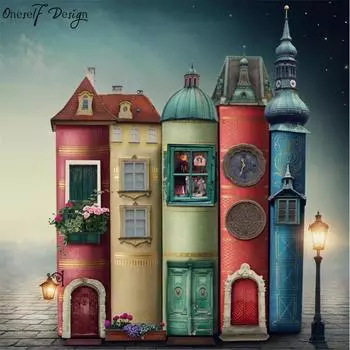 Полный 5D Diy Алмазная картина Мультфильм книга Алмазная вышивка Крестом Домашний декор Ручной подарок Подарок 25x25cm