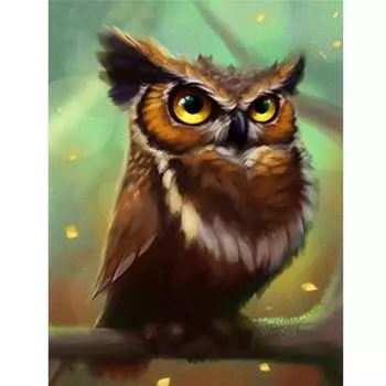 Полный 5D Diy Алмазная картина Мультфильм животных Сова Мозаика Вышивка Крестом Домашний декор Ручная работа 25x30cm