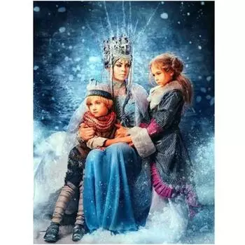 Полный 5D Diy Алмазная картина Мультфильм королева Семья Вышивка Крестом Домашний Декор Подарок ручной работы 25x30cm