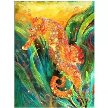 Полный 5D Diy Алмазная картина Мультфильм абстрактный морской конек Вышивка Крестом Домашний Декор Ручная работа 25x30cm