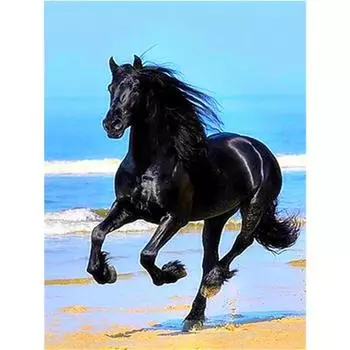 Полный 5D Diy Алмазная картина Мультфильм животных Лошадь Мозаика Вышивка Крестом Домашний декор Ручная работа 25x30cm