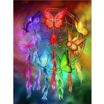 Полный 5D Diy Алмазная картина Мультфильм Бабочка Очарование Вышивка Крестом Домашний Декор Ручной Работы 25x30cm