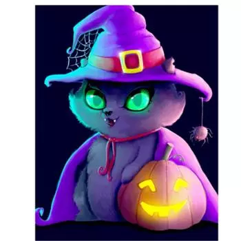 Полный 5D Diy Алмазная картина Мультфильм Хэллоуин Вышивка Крестом Домашний Декор Ручной Подарок 25x30cm