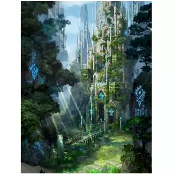 Полный 5D Diy Алмазная картина Мультфильм лесной замок Вышивка крестиком Домашний декор Подарок ручной работы 25x30cm