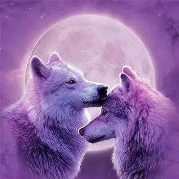 Полный 5D Diy Алмазная картина Мультфильм животных Волк Мозаика Вышивка Крестом Домашний декор Ручная работа 25x25cm
