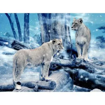 Полный 5D Diy Алмазная картина Мультфильм животных Тигр Мозаика Вышивка Крестом Домашний декор Ручная работа 25x30cm