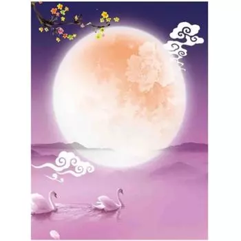 Полный 5D Diy Алмазная картина Мультфильм Полнолуние Вышивка Крестом Домашний Декор Ручной Подарок 25x30cm