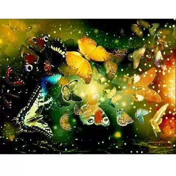 Полный 5D Diy Алмазная картина Мультфильм Бабочка Алмазная вышивка Крестом Домашний декор Подарок ручной работы 20x30cm