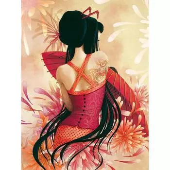 Полный 5D Diy Алмазная картина Мультфильм девушка Алмазная вышивка Крест Стежок Главная Декор Ручной подарок 20x30cm