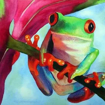 Полный 5D Diy Алмазная картина Мультфильм лягушка Алмазная вышивка Крест Стежок Главная Декор Ручной подарок 30x30cm