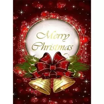 Полный 5D Diy Алмазная картина Мультфильм Рождественский колокольчик Вышивка Крестом Домашний декор Подарок ручной работы 25x30cm