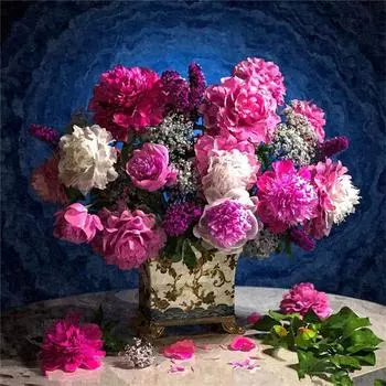 Полный 5D Diy Алмазная картина Мультфильм Цветочная Мозаика Вышивка Крестом Домашний Декор Ручной Подарок 25x25cm