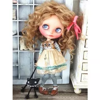 Полный 5D Diy Алмазная картина Мультфильм девушка Алмазная вышивка Крест Стежок Главная Декор Ручной подарок 20x30cm