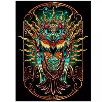 Полный 5D Diy Алмазная картина Мультфильм животных Сова Мозаика Вышивка Крестом Домашний декор Ручная работа 25x30cm