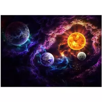 Полный 5D Diy Алмазная картина Мультфильм Планета Алмазная вышивка Крест Стежок Главная Декор Ручной подарок 25x30cm