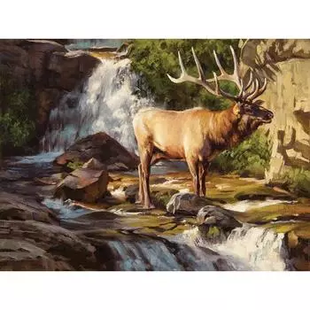 Полный 5D Diy Алмазная картина Мультфильм животных Олень Мозаика Вышивка Крестом Домашний декор Ручная работа 25x30cm