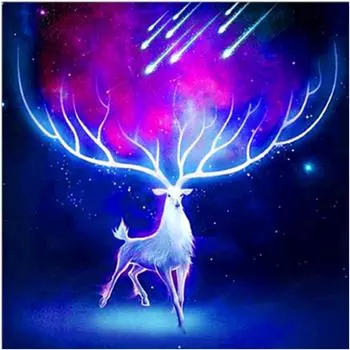 Полный 5D Diy Алмазная картина Мультфильм животных Олень Вышивка Крестом Домашний декор Ручной подарок Подарок 30x30cm
