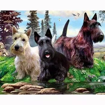 Полный 5D Diy Алмазная картина Мультфильм Собаки Мозаика Вышивка Крестом Домашний Декор Ручной Работы 25x30cm
