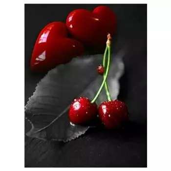 Полный 5D Diy Алмазная картина Мультфильм Фрукты Вишня Вышивка Крестом Домашний Декор Ручной Подарок 25x30cm