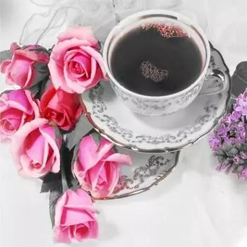 Полный 5D Diy Алмазная картина Мультфильм Кубок и цветы Вышивка Крестом Домашний декор Ручная работа 25x25cm