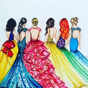 Полный 5D Diy Алмазная картина Мультфильм Сестры Алмазная вышивка Крест Стежок Главная Декор Ручная работа 30x30cm