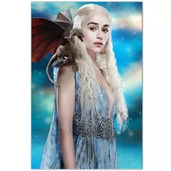 Полный 5D Diy Алмазная картина Мультфильм Дракон Девушка Вышивка Крестом Домашний Декор Ручной Подарок 25x30cm