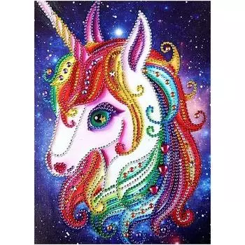 Полный 5D Diy Алмазная картина Мультфильм Единорог Алмазная вышивка Крест Стежок Главная Декор Ручная работа 25x30cm