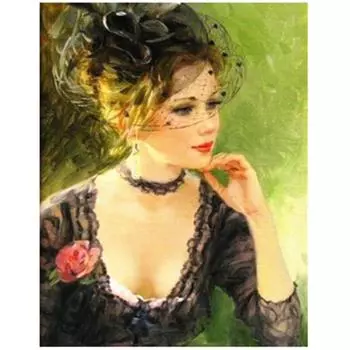Полный 5D Diy Алмазная картина Мультфильм Красивая женщина Мозаика Вышивка Крестом Домашний декор Ручная работа 25x30cm