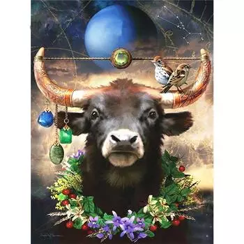 Полный 5D Diy Алмазная картина Мультфильм Созвездие Быка Вышивка Крестом Домашний Декор Ручной Работы 25x30cm
