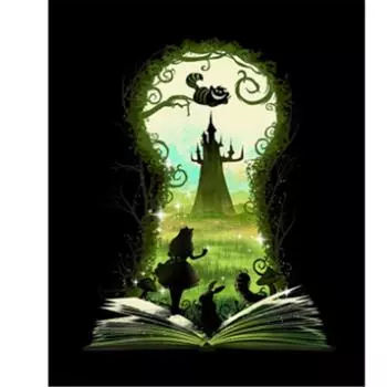 Полный 5D Diy Алмазная картина Мультфильм Волшебная книга Мозаика Вышивка Крестом Домашний декор Ручная работа 25x30cm