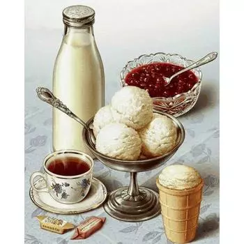 Полный 5D Diy Алмазная картина Мультфильм Завтрак Мозаика Вышивка Крестом Домашний Декор Ручной Работы 25x30cm