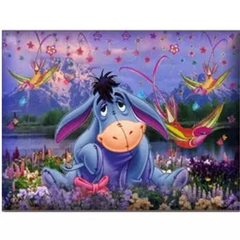 Полный 5D Diy Алмазная картина Мультфильм животное осел Алмазная вышивка Крестом Домашний декор Ручная работа 25x30cm